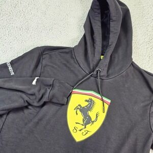 Scuderia Ferrari Hoodie‎ Sweatshirt Mens Large Black Racing Formula 1 Ferrari